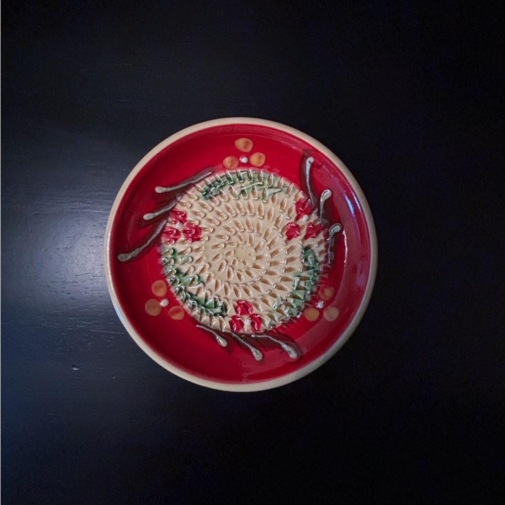 JOSKO Red Meadow Replacement Grating Plate (2732) Fine Ceramic Made in Spain EUC